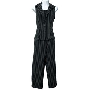 Vintage 90s 3 Piece Pin Stripped Suit Size S/M